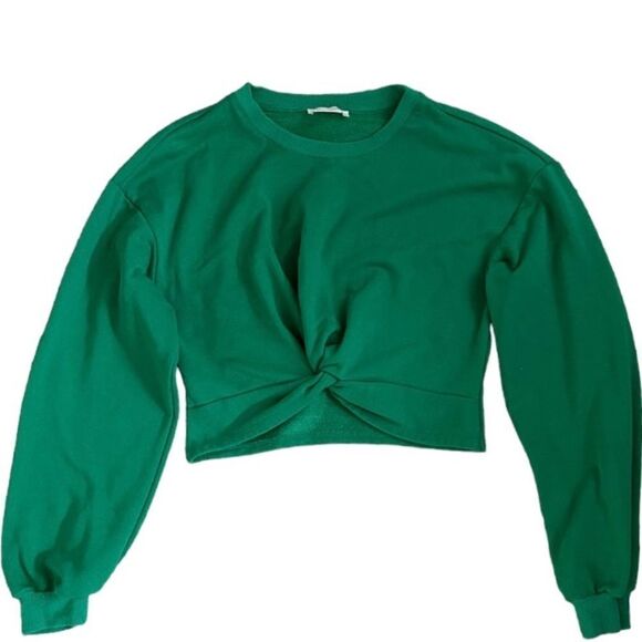 Lovers + Friends Green Twist-Front Sweatshirt - Picture 2 of 8